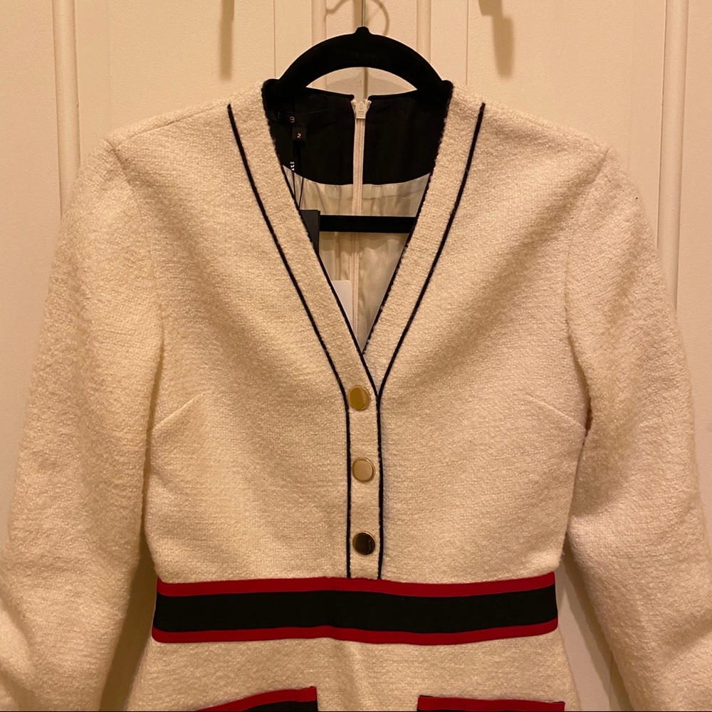 🎀SOLD🎀Maje Rosine Tweed Long Sleeve Mini Dress - Picture 6 of 8